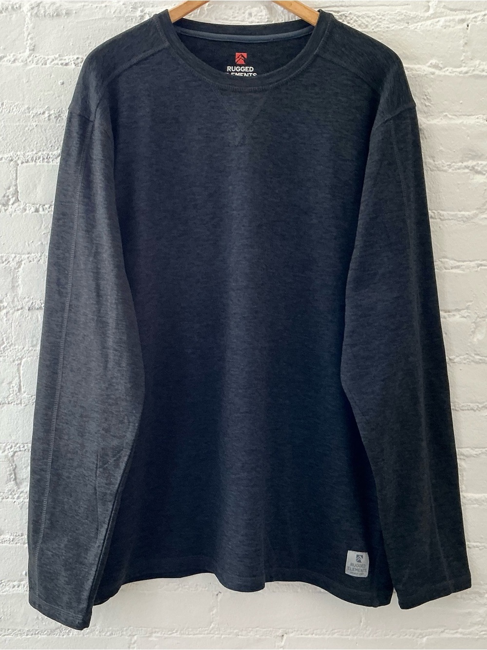 Rugged Elements Mens Long Sleeve Base Layer Shirt Durable Utility XXL 2X Gray